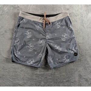 Howler Bros Board Shorts Mens 40 Bruja Rooster Print Swim Surf Stretch Pockets